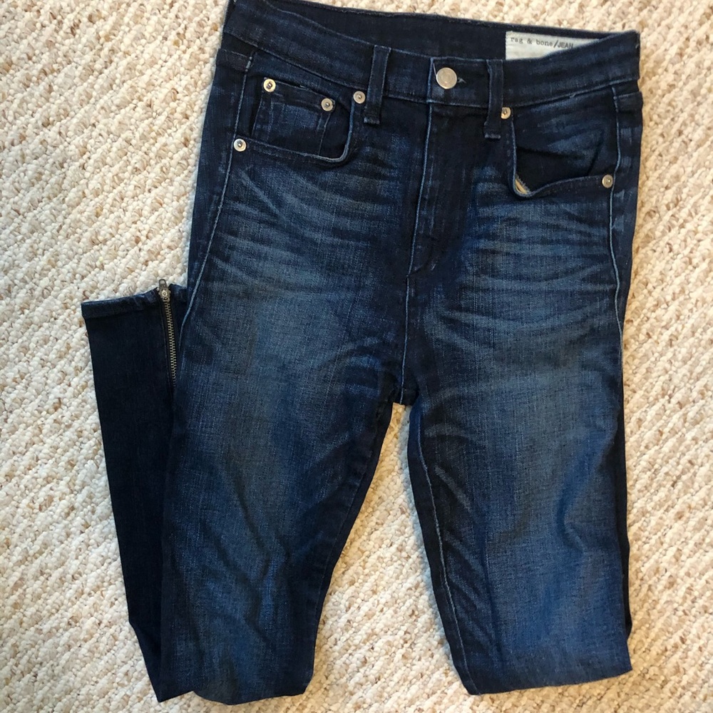 Rag and bone zipper skinny jeans